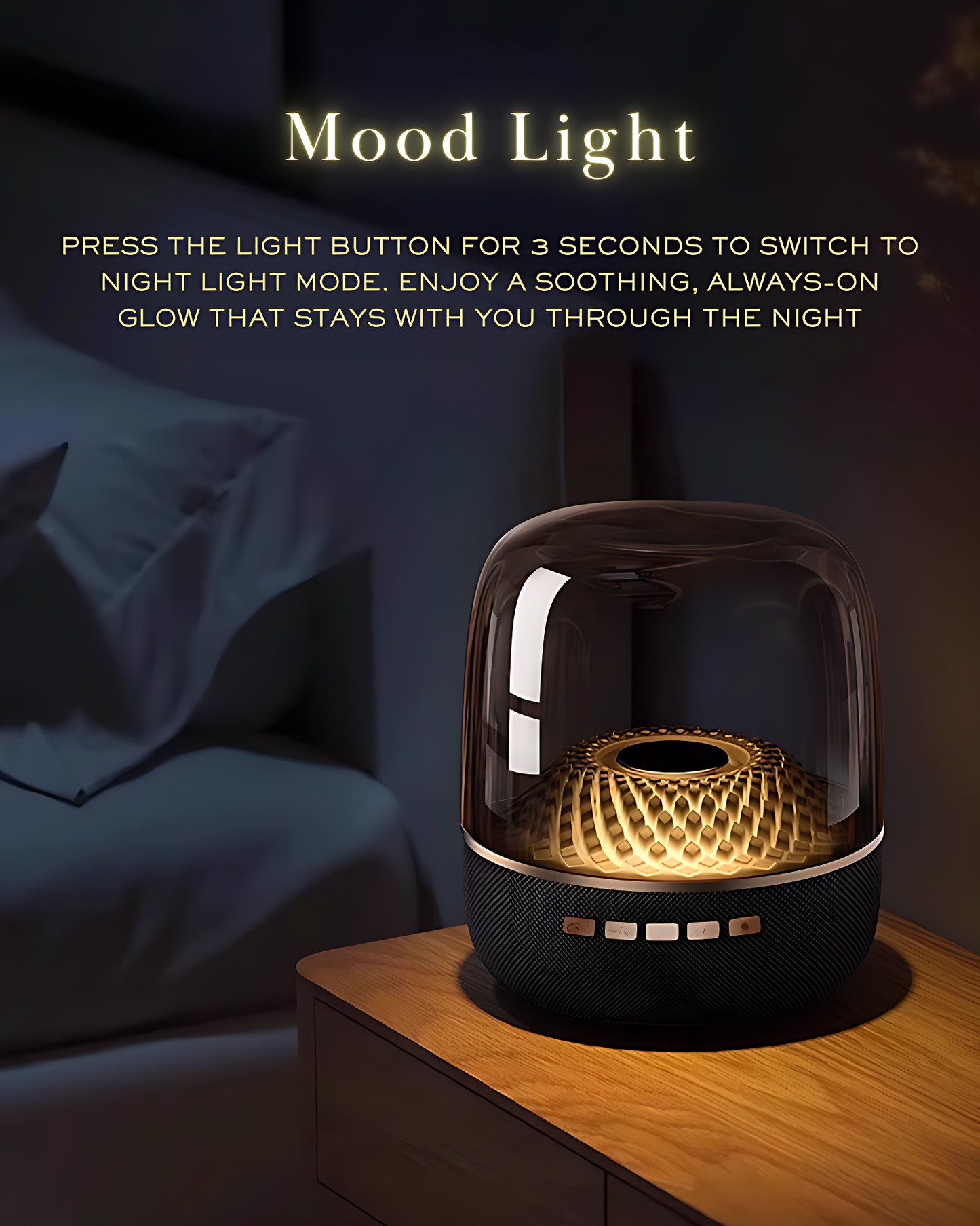 Lumin Wave-Ambient Bluetooth Speaker with Reactive Lighting