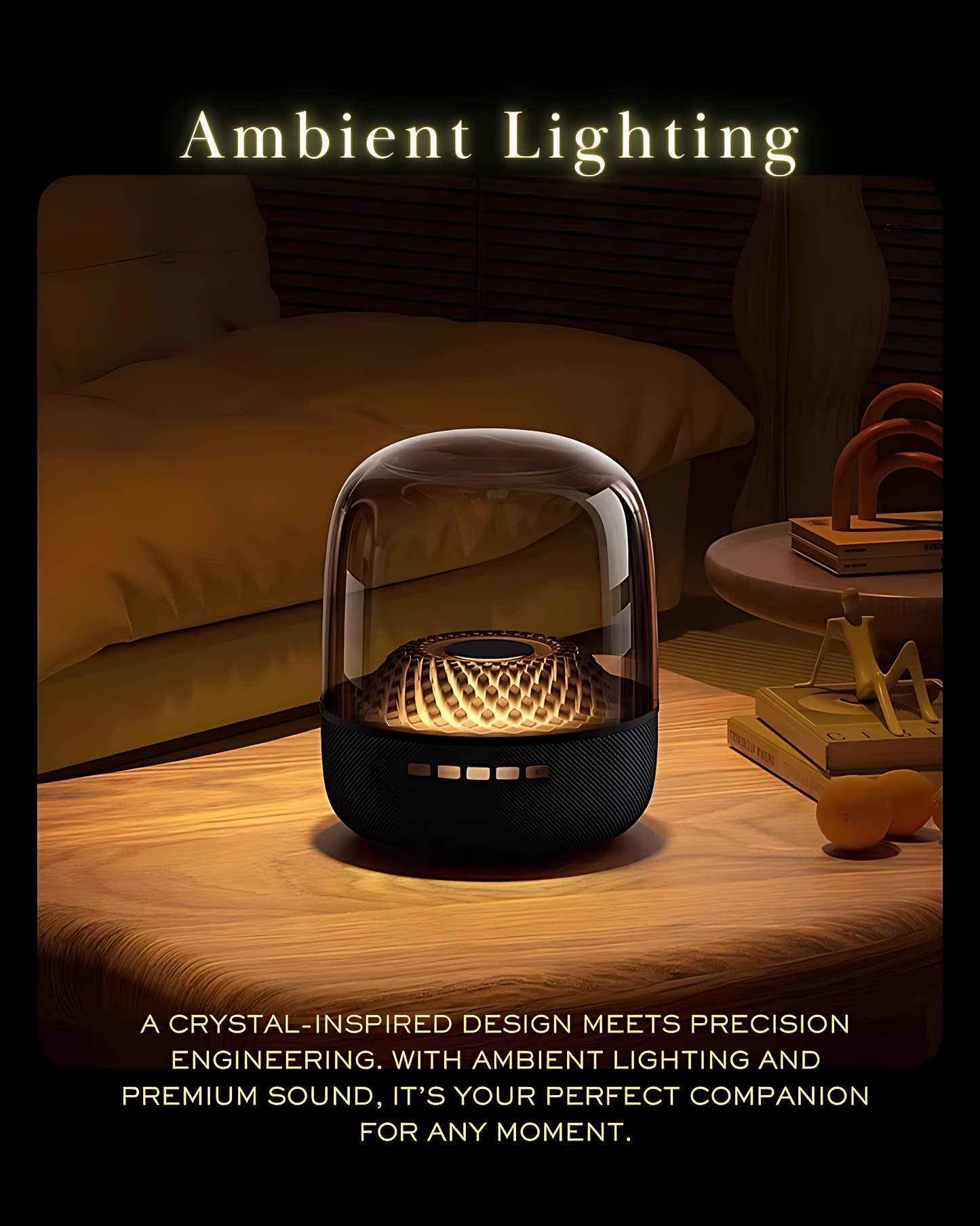 Lumin Wave-Ambient Bluetooth Speaker with Reactive Lighting