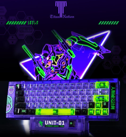 EVA Unit-01 Transparent Keycaps Full Set