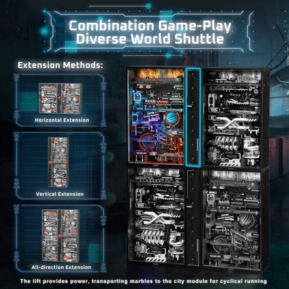 DIY-Futuristic Cyberpunk Marble 3D Puzzle Model for Gaming PC Set up